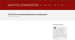 Desktop Screenshot of masteradmissions.com