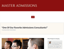 Tablet Screenshot of masteradmissions.com